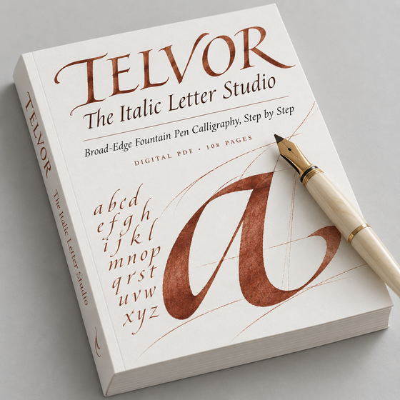 Cover preview of The Italic Letter Studio, a digital PDF guide.