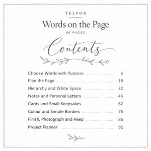 Show the contents of Words on the Page.