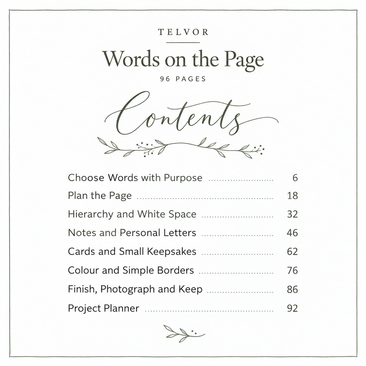Words on the Page
