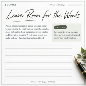 Show the sample page of Words on the Page.